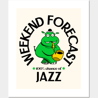 Weekend Forecast 100% Chance of Jazz Posters and Art